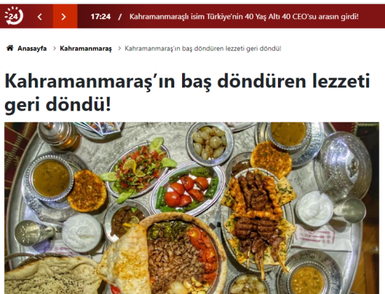 Kahramanmaraş’ın baş döndüren lezzeti geri döndü!